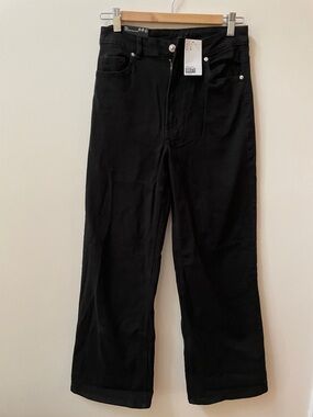 H&M divided Black High-Waist Wide-Leg Jeans